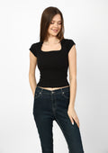 Casual top with high waist and sleeves short