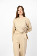 Comfortable two-piece set with stylish side tie.